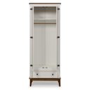 Ver imagem 2 de Guarda Roupa Colonial Branco de Madeira - 2 Portas 1 Gaveta