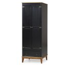 Ver imagem 1 de Guarda Roupa Colonial Preto de Madeira - 2 Portas 1 Gaveta