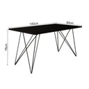Ver imagem 4 de Mesa de Jantar Trama Base Preta com Tampo Preto 140x80 - Asturias