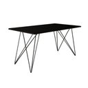 Ver imagem 3 de Mesa de Jantar Trama Base Preta com Tampo Preto 140x80 - Asturias