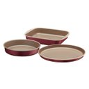 Ver imagem 1 de Jogo 3 Assadeiras Antiaderente Alumínio Vermelho Tramontina