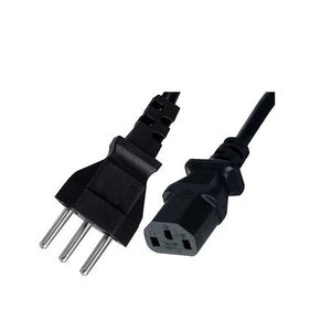 Cabo de Força 3X0,75MM 500V 180° 10A 3 metros Duallux