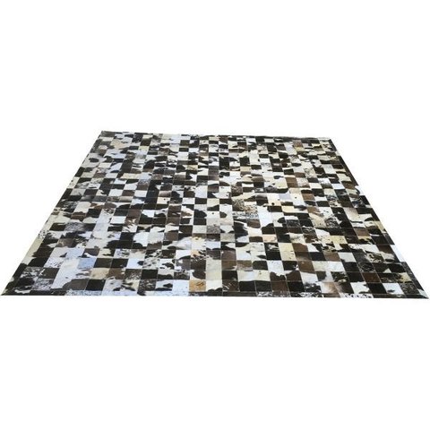 Tapete de Couro Marrom Café Malhado 2,50x2,50 C/B Peça 10x10