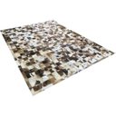 Ver imagem 2 de Tapete de Couro Marrom Malhado Escuro 2,00x2,80 C/b Peças 10x10