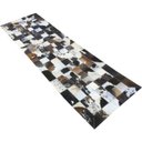 Ver imagem 2 de Tapete de Couro Marrom Malhado Escuro 0,70x2,30 C/B Peças 10x10