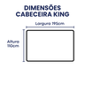 Cabeceira King 195cm Branco - 3