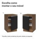 Ver imagem 4 de Balcão de Cozinha 50cm 1 Porta Rustic/preto Glamy Madesa