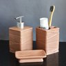 Kit de banheiro lavabo 3 peças terracota marrom - 2
