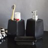 Kit de Banheiro Lavabo 3 Peças Preto fosco Liso Quadrado - 2