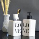 Ver imagem 2 de Kit Banheiro Lavabo 2 Peças Branco Fosco Quadrado Love