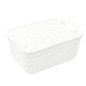 Cesto Caixa Organizadora com tampa Multiuso 3,6L:BRANCO - 1