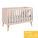 Ver imagem 5 de Dormitório Completo Infantil Theo 3 Portas, Cômoda 6 Gavetas, Berço e Mesa de Canto Rosa Fosco com P