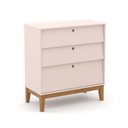 Ver imagem 2 de Jogo de Quarto Infantil Unique com Cômoda 3 Gavetas e Berço Rosê/eco Wood - Matic Móveis