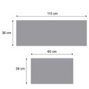 Ver imagem 2 de Kit 3 Peças Passadeira Tapete Cozinha 110cm x 36cm e 60cm x 36cm - Geométrico - Amarelo