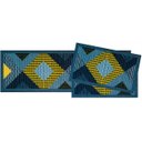 Ver imagem 1 de Kit 3 Peças Passadeira Tapete Cozinha 110cm x 36cm e 60cm x 36cm - Geométrico - Amarelo