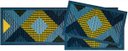Ver imagem 1 de Kit 3 Peças Passadeira Tapete Cozinha 110cm x 36cm e 60cm x 36cm - Geométrico - Amarelo