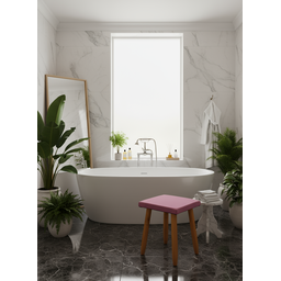 Banqueta Decorativa com Pés Palito Removíveis - Ideal para Penteadeira, Closet, Sala de Estar - Rosa - 2