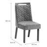 Conjunto Sala de Jantar Grécia 4 Cadeiras Hera Chanfro Premium Lj Móveis - 4