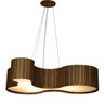 Luminária Pendente de Madeira Orgânico Imbuia escura 80 cm - 4