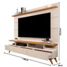 Rack com Painel 1.80 P/tv Ate 72 Polegadas Off White Nature Vivare Wood - 3