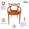 Kit 3 Cadeiras Allegra em Pp para Área Externa e Sala de Jantar ou Estar Cor Terracota Ecomhome - 8