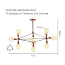 Ver imagem 4 de Pendente Moderno Nórdico Rose Mesa de Jantar Sala C Led