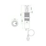 Torre de Tomada de Embutir Automática Bancada Pia Cozinha 1 Elétrica 20A + 2 USB Cinza - 6