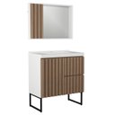 Ver imagem 1 de Conjunto Gabinete para Banheiro com Pé Ferrara 80 Cm