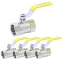 Ver imagem 1 de Kit com 5 Registro Esfera Alavanca 3/4 Liga Zinco Tradestar