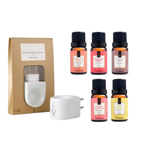 Kit 5 essências Frutais com aromatizador Via Aroma