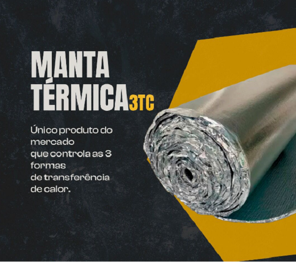 Manta Térmica 3tc Esp. 10mm 8 X 1,25m - 10m2 + Fita Aluminizada