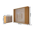 Ver imagem 4 de Guarda-roupa Casal Alento 7 Portas 9 Gavetas Cinamomo/off White - Panorama Móveis
