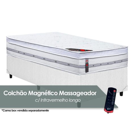 Colchão Solteiro Castor Magnético c/Vibro Massagem Infravermelho Longo Terapêutico Niponpedic Molas