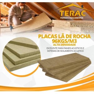 Placa Lã de Rocha Biolã Dens. 96kgs/m3 X 50mm com 4.32m2 - Térmico e Acústico