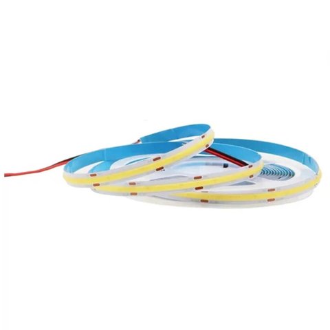 Fita Led 3000k Cob 12v Ip20 5 Metros Teto Rebaixado Iluminaçao Profissional Perfil Espelho Sanca Ges
