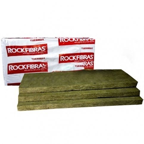 Painel Lã de Rocha Rockfibras Dens. 64kgs 1200 X 600 X 50mm com 6 Peças