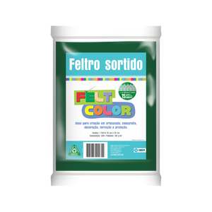 Feltro Feltcolor Liso Verde Bandeira - 70cm X 50cm