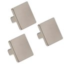 Ver imagem 1 de Kit 3 Puxadores Aspen 188 Ponto Quadrado Niquel Escovado para Móveis Armários e Gavetas