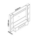 Ver imagem 3 de Rack com Painel para TV até 84 Polegadas com LED 100% MDF 293CMX238CM 1 Gaveta 4 Portas Vidro Luminare Nobre