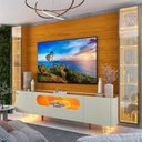 Ver imagem 6 de Rack com Painel para TV até 84 Polegadas com LED 100% MDF 293CMX238CM 1 Gaveta 4 Portas Vidro Luminare Nobre