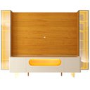 Ver imagem 2 de Rack com Painel para TV até 84 Polegadas com LED 100% MDF 293CMX238CM 1 Gaveta 4 Portas Vidro Luminare Nobre
