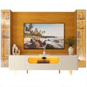 Ver mais imagens de Rack com Painel para TV até 84 Polegadas com LED 100% MDF 293CMX238CM 1 Gaveta 4 Portas Vidro Luminare Nobre
