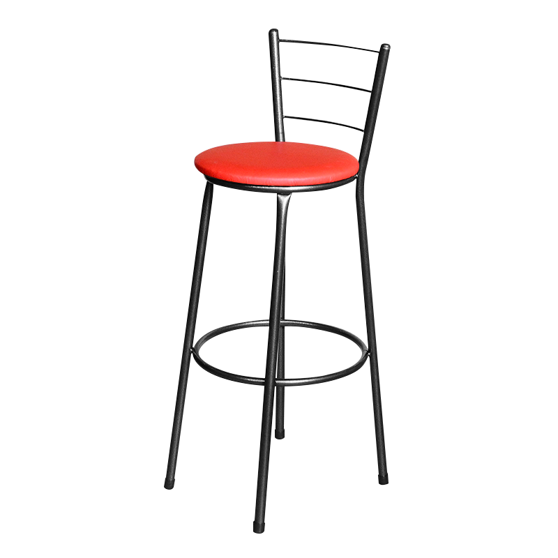 Banqueta Alta para Cozinha Epoxi Craqueada Assento Estofado Lamar Design Epoxi Alta Craqueada - 6