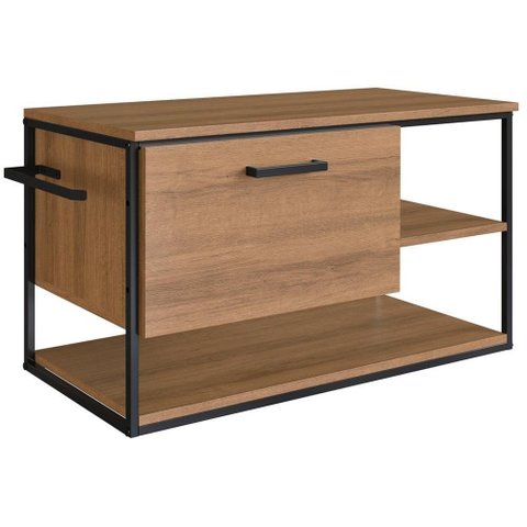 Gabinete Suspenso para Cuba Banheiro 1 Pt Basc P1007 Preto Mell Pp Preto Mell