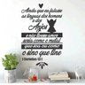 Adesivo Parede Frase Ainda Que Eu Falasse A Lingua Dos Anjos - 1