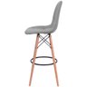 Banqueta Eames Botone Cor Cinza Base Madeira 1,13 Mt (alt) - 51810 - 3