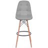 Banqueta Eames Botone Cor Cinza Base Madeira 1,13 Mt (alt) - 51810 - 2