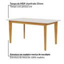 Ver imagem 6 de Mesa de Jantar 6 Lugares Madeira Maciça Siera Marrom Cerejeira/Nevaska