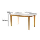 Ver imagem 4 de Mesa de Jantar 6 Lugares Madeira Maciça Siera Marrom Cerejeira/Nevaska