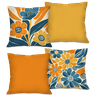 Kit com 4 Capas para Almofadas Decorativas Flores Marroquinas - 1